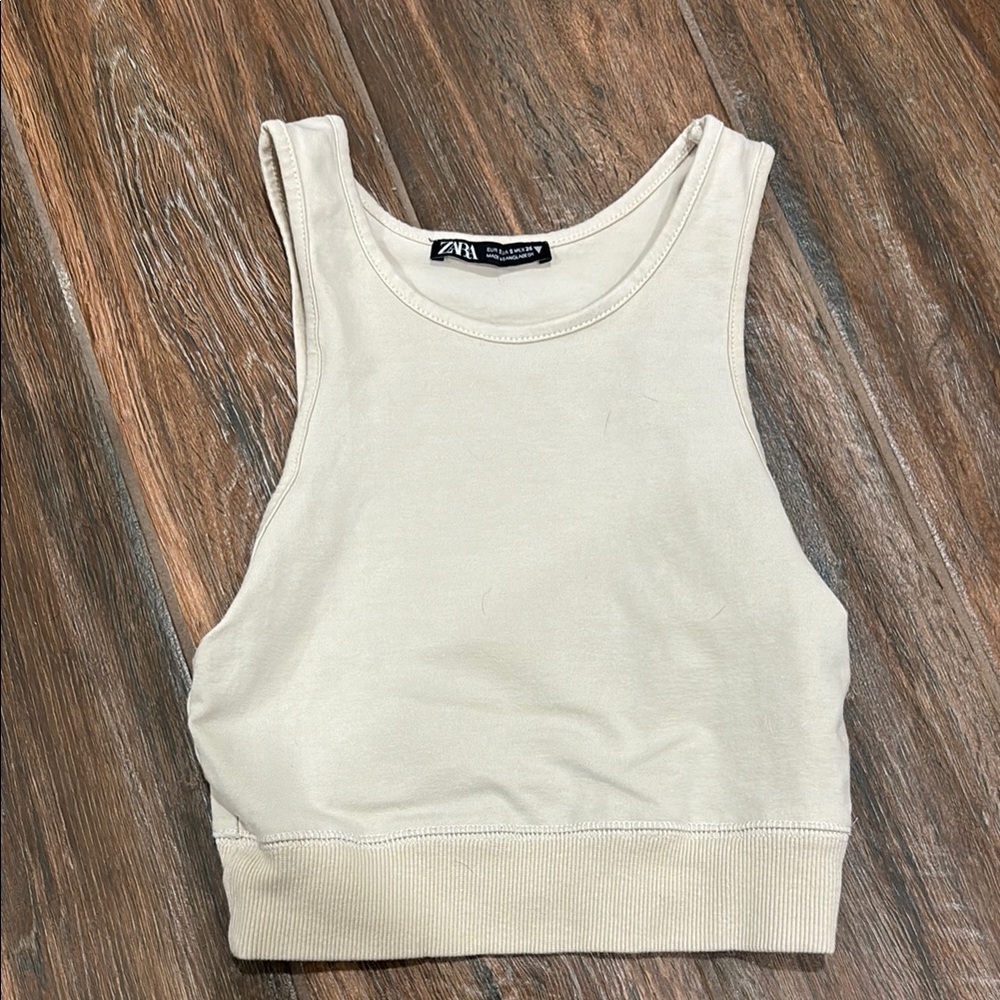 Zara Women's Beige Tank Top